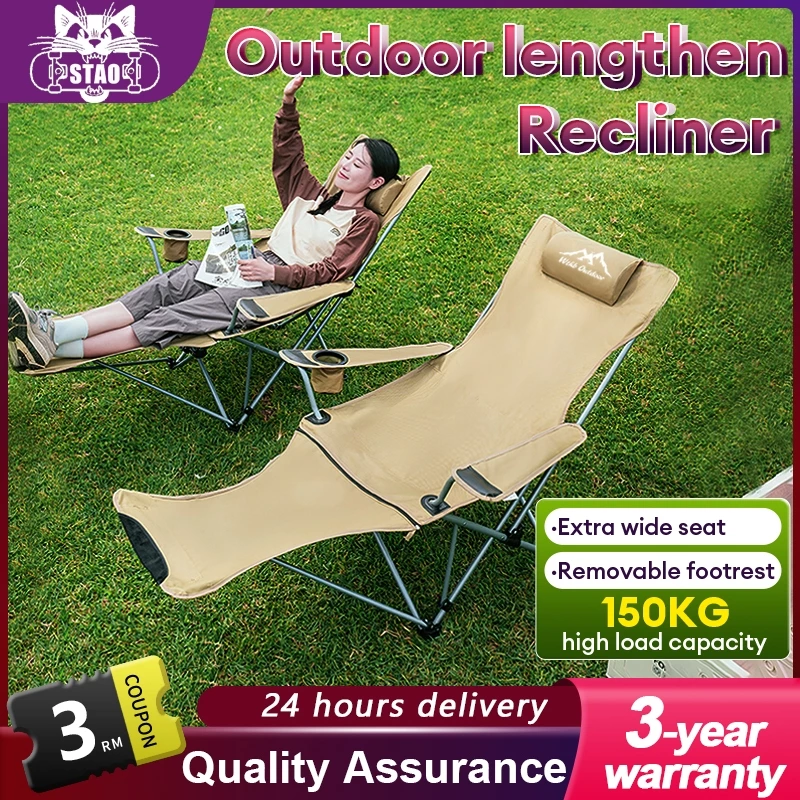 Portable Folding Recliner Lazy Chair kerusi Camping Chair