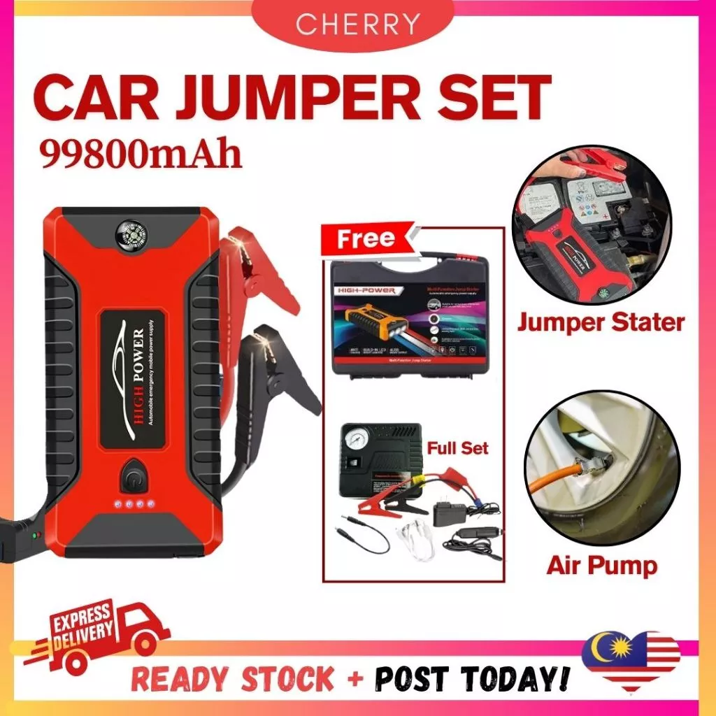 99800mAh 12V Jumper Powerbank Car Jumper Power Bank Jumper
